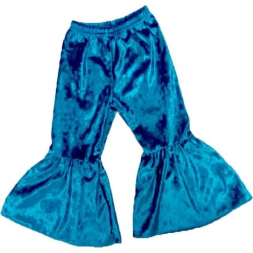 Little girl black velvet pants fashion spring autumn bell pants