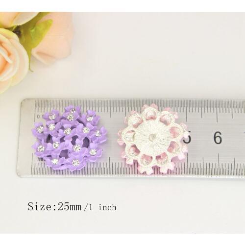25mm Plating DIY Flatback Rhinestone Embellishments Happy Birthday Decoration Buttons Free shipping 10pcs
