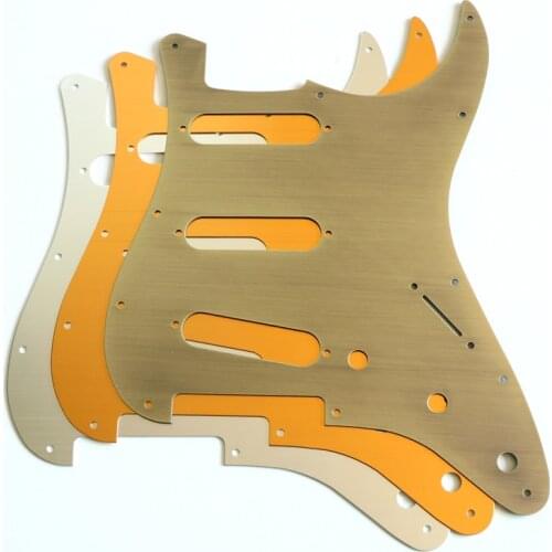 DIY Parts Bronze silver Gold 11 screw holes brushed aluminum strat guitar pickguard for SSS electric guitar parts guitarra