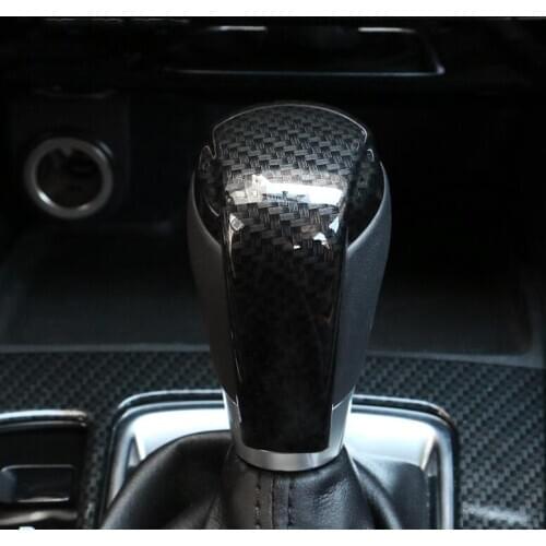 For Mazda CX-5 CX5 2017-2020 Interior Car Accessories ABS Carbon Fiber Gear Shift Knob Cover trim Car Sticker