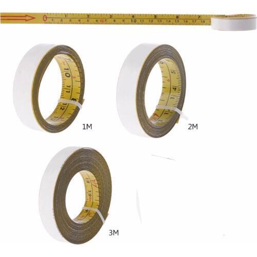 Inch & Metric Self Adhesive Tape Measure Steel Miter Saw Scale Miter Track Ruler For Router Table Saw T-track Woodworking Tools