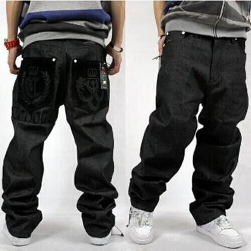 Loose hip hop jeans men jeans Mens dress big yards tide straight trousers hip-hop HIPHOP hip-hop clothing