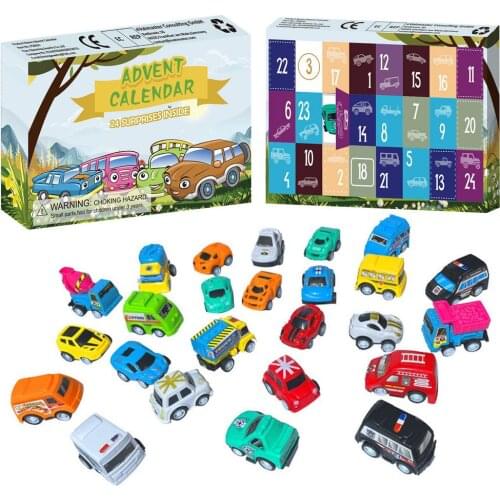 Christmas 24 Days Countdown Calendar, Kids Car Toy Advent Calendar Advent Calendar 2021 Christmas Countdown Advent Calendar For