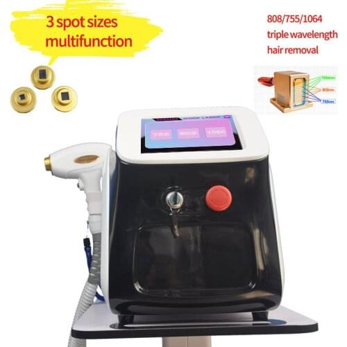 2021 Hot Selling 3 Wavelength 1064 755 808 Permanent Diode Laser Hair Removal Machine