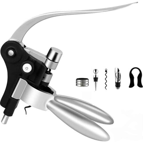 Upgraded Rabbit Wine Bottle Opener Corkscrew Set-Wine Gifts Kit with Foil Cutter,Wine Stopper and Extra Spiral