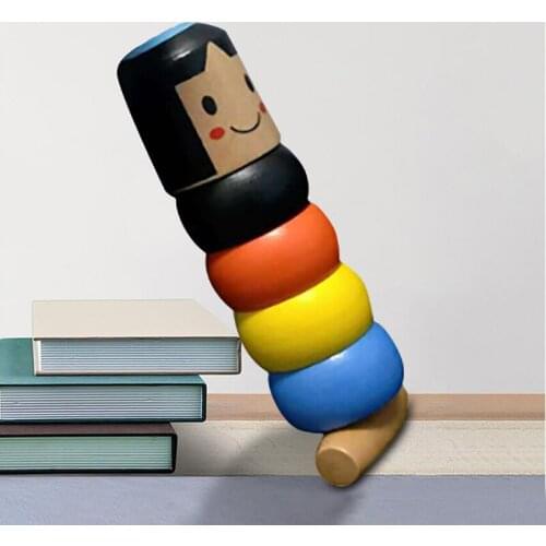 Immortal Daruma Unbreakable Wooden Man Magic Toy Magic Tricks Close Up Stage Magic Props Comedy Mentalism Fun Toy Accessory