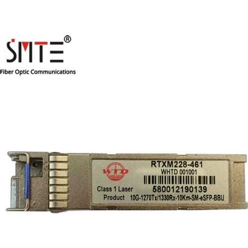 WTD RTXM228-461 10G-1270TX/1330RX-10km-SM-eSFP-BBU Optical Fiber Transceiver