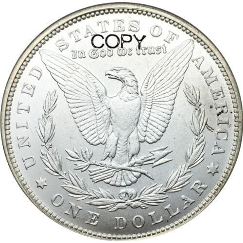 Untied States 1895 Cupronickel Silver Plated Morgan Dollars 1 One Dollar Copy Coins