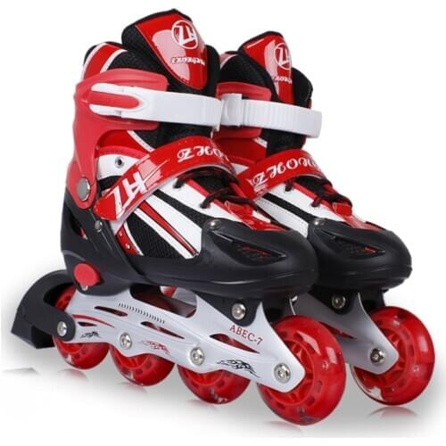 Inline Skates 4 Wheel Children Adjustable Boys Girls Leisure Outdoor Kids Roller Skates Patines De 4 Ruedas Skate Shoes