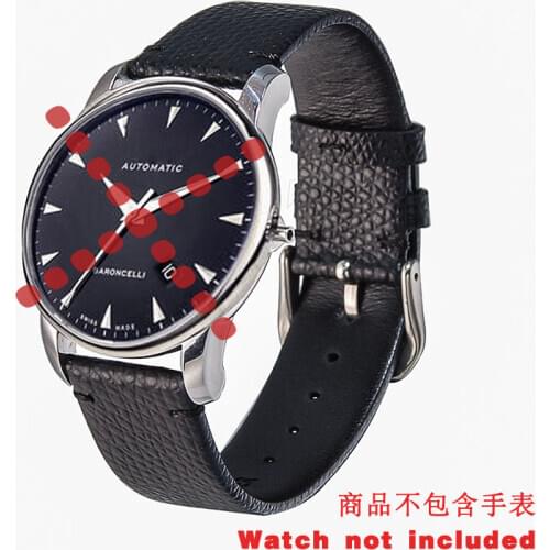 18mm 20mm 21mm Luxury Cowhide Black Watch band Fashion Leather Strap watchbands for DW watches galaxy watch gear s3