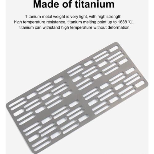 Titanium Barbecue Ultralight Outdoor Camping BBQ Plate for Gas Charcoal Grill