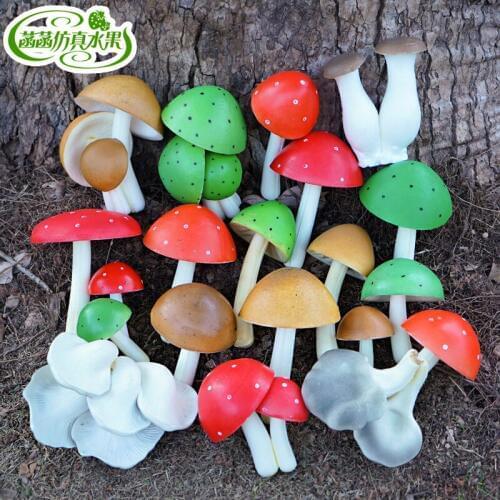 Restaurant desktop Decoration Crafts Color PU Simulation Mushroom Cabinet Model Decorative Props