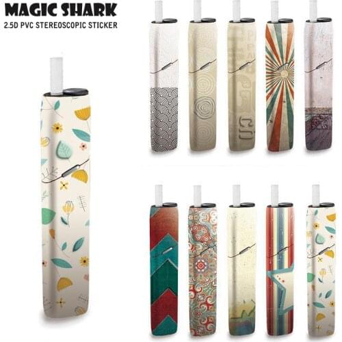 Magic Shark Hot Sale Bumpy Waterproof China Geometric Film For IQOS 3 IQOS3 Multi Sticker Case Cover