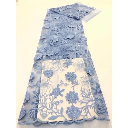 High Quality French Tulle Lace Exquisite 3D Applique Sequin Embroidery Fashion Dress Party Evening Dress