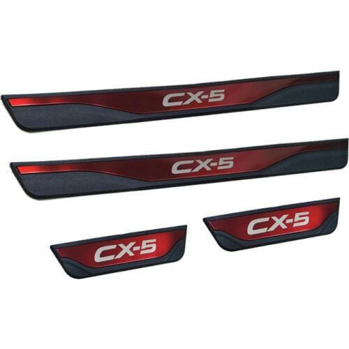 For Mazda CX-5 CX 5 CX5 2013 2015 2016 2017 2018 2019 2020 Door Sill Scuff Plate Guard Door Sills trim Protector Car Sticker