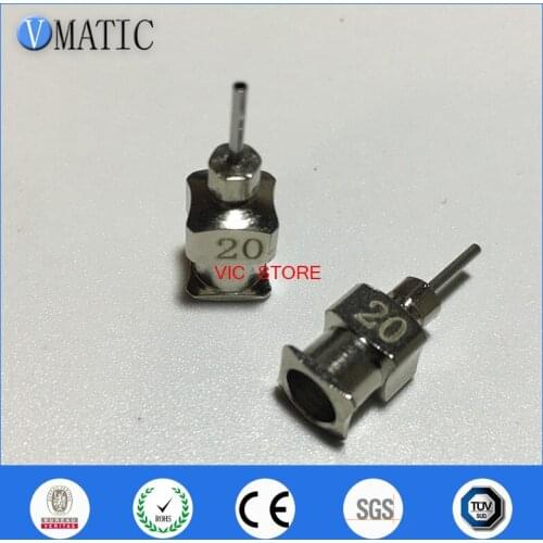 Free Shipping 12Pcs High Precision All Metal Tips 20G 1/4 Inch Tube Length Blunt Stainless Steel Syringe Needle Tips