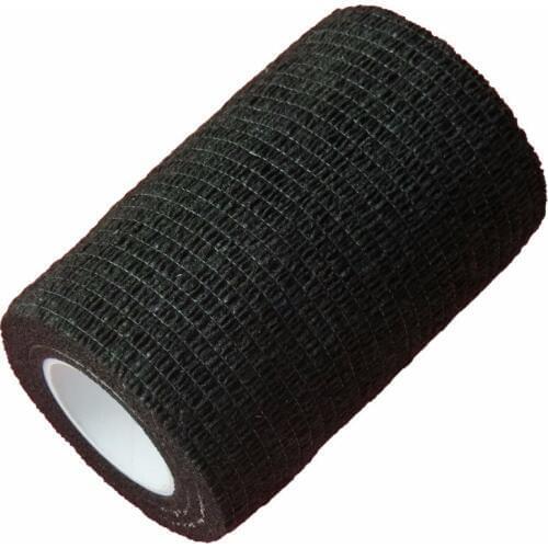 24Pcs/Lot Wholesale Waterproof Self Adhesive Elastic Bandage First Aid Support Black Color Security Protection Tape 7.5cm*5m