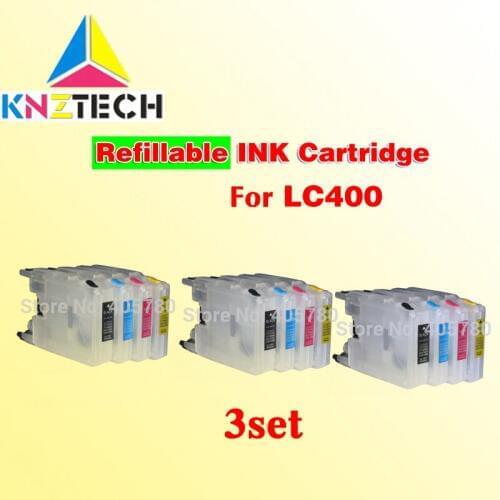 3Set LC400 refill ink cartridge compatible for Brother LC1220 LC1240 LC1280 LC400