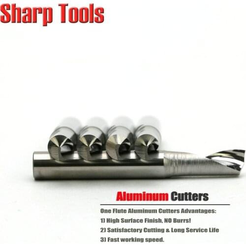 6x15mm Single Flute Router Bit Aluminum Cutting End Mill Set Spiral Solid Tungsten Carbide Engraving Cutters CNC Aluminium Tool