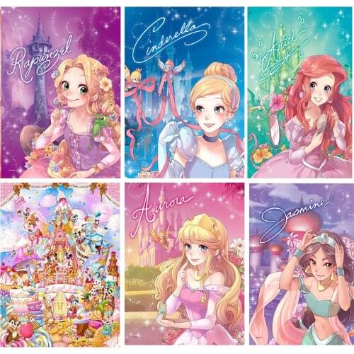 Diamond Painting Disney 5D Fairy Tale Princess Gorgeous New Embroidered Diamond DIY Custom Gift Decoration Painting