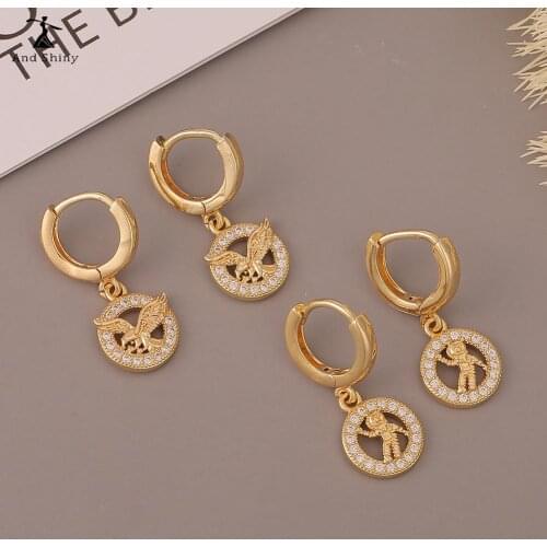 Women's Gold Earrings Andshiny China