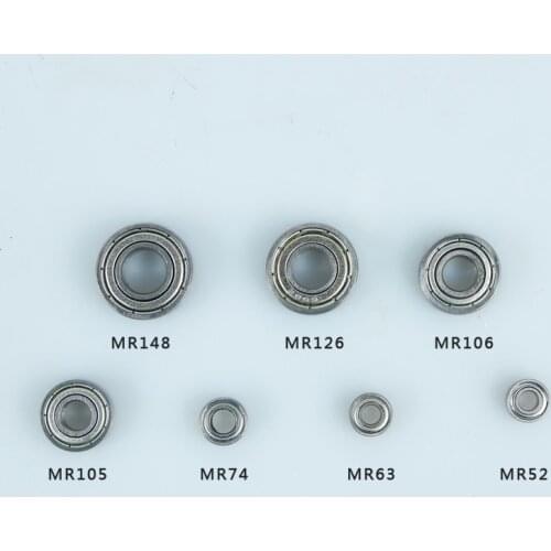 Free shopping deep groove ball metal seal MR52 MR63 MR74 MR105 MR106 MR126 MR148 RS rubber cover sealed bearing