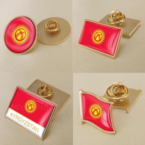 Coat of Arms of Kyrgyzstan/Kyrgyz Flag National Emblem Brooch/Badges/Lapel Pins