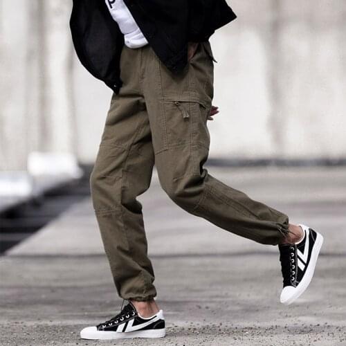 2019 Spring Summer Cotton Cargo Pants Men Streetwear Trouser Men Casual Military Hip Hop Pants Pantalon Tactico Militar Hombre