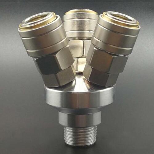 3 Ways 1/2" BSP Male C Type Air Hose Quick Coupler Socket Connector High Quality Self-locking