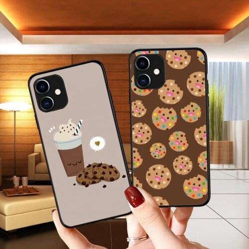 Chocolate cookies cute cartoon Phone Case for iPhone 12 Pro mini pro XS MAX 11 Pro mini 8 7 6 6S Plus X 5S SE 2020 XR Phone Case