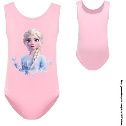 Disney Childrens Swimwear Frozen Elsa Print Kids Girls Swim Dress One Piece Cocotree Swimsuit for Girl Child Beach Bathing Suit