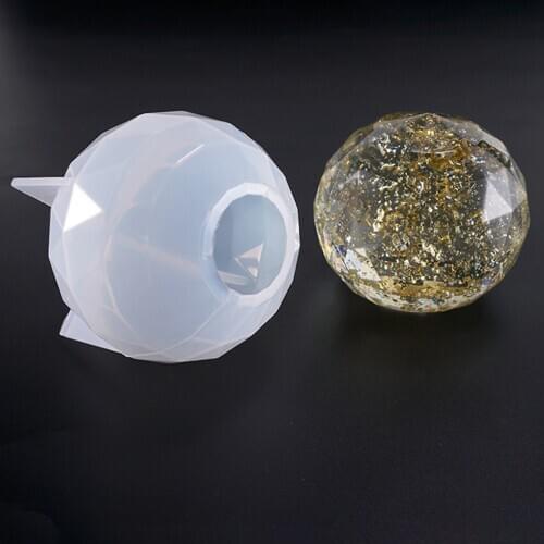 Faceted Sphere Silicone Mold Candle Soap Making Mold Resin Casting Mould