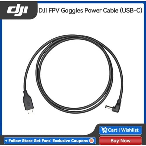 DJI FPV Goggles Power Cable (USB-C)USB-C to DC power cable connects the DJI FPV Goggles to the battery Original