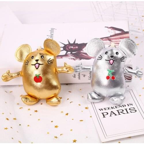 Cool new 10cm plush mouse Fruit pattern soft cute Pendant good quality Bag decoration birthday christmas Wedding sweet gift kid