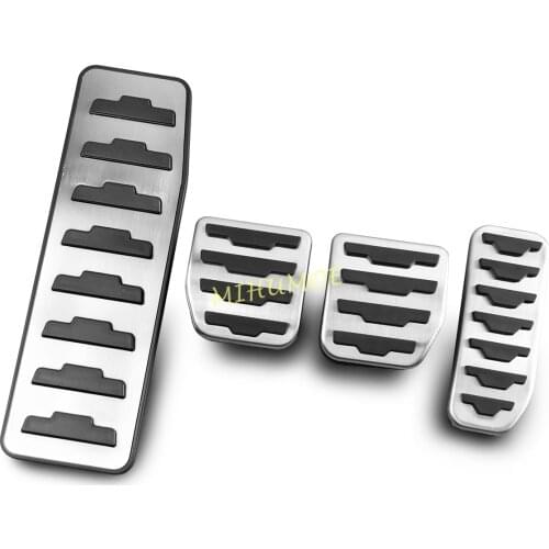 Stainless steel Footrest Dead Gas Clutch Brake Pedal Pad Cover Set For 2012-2021 Range Rover Evoque Land Rover Discovery Sport