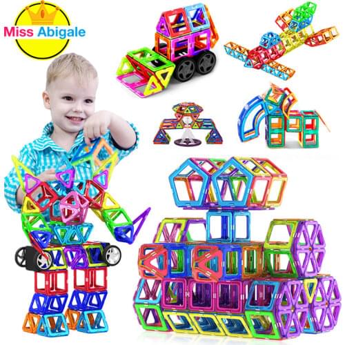 Magnetic Blocks Designer Construction Set Model & Building Toy Plastic Magnetic Blocks Educational Toys for Kids Gif