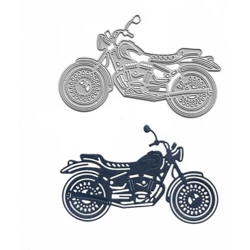 Cool Motorcycle Metal Cutting Dies Stencils Scrapbooking Photo Album Embossing Craft Cards Making Clear Stamps DIY Paper Cutter
