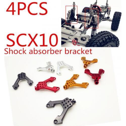 Free delivery of 4PCS high quality SCX10 shock absorber bracket CNC processing oil pressure bracket before and after Aluminum Al
