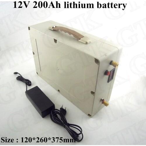 12V lithium battery 200AH polymer lithium battery camera inverter battery waterproof battery for Solar energy light power supply