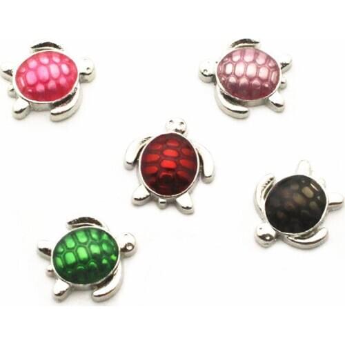 Mix 5 10pcs/lot crystal Charms tortoise Floating Charms Floating Memory charms Lockets DIY Jewelry