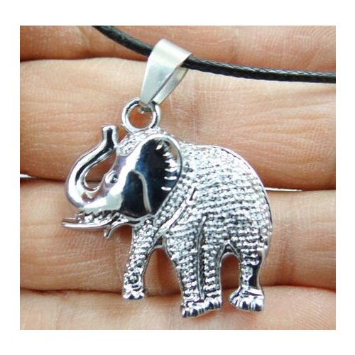 Natural Quartz crystal Turquoises alloy Elephant pendant for diy Jewelry making necklaces Accessories1PCS A16