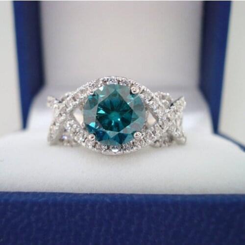 Delicate 925 Pure Silver Square green Diamond Engagement Wedding Love Ring Size 6-10