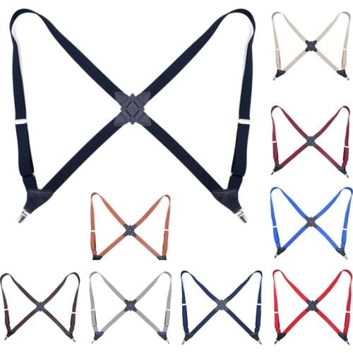 New Mens Women Adjustable Belt Hook Suspender X-Back Shape Elastic Suspenders Casual For Pants, Jeans Trousers