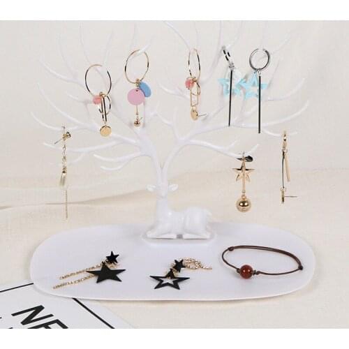 New Style Little Deer Earrings Necklace Ring Pendant Bracelet Jewelry Display Stand Tray Tree Storage Racks Organizer Holder