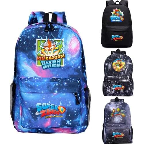 Super Zings Backpack Student School Bags Boys Girls Cartoon Schoolbag Children Superzings Backpacks Teens Casual Bookbag Mochila