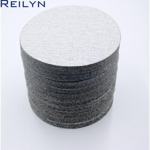 100pcs 4“ 5“ 6" white sand paper polishing pad self-adhesive loop backing polishing disc for angle grinder