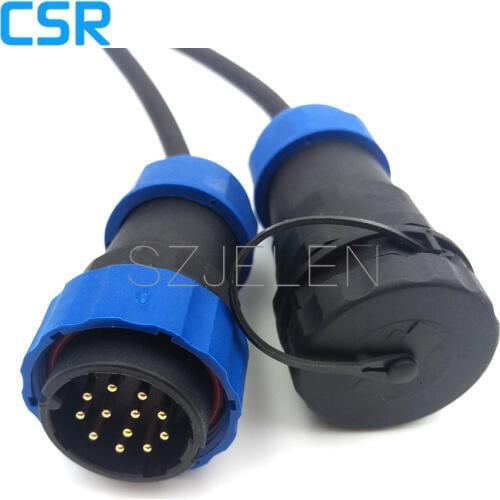 SD28TP-ZM, 12 pin waterproof connector ,IP67, Industrial machinery automation power cable connector 12pin plug and socket
