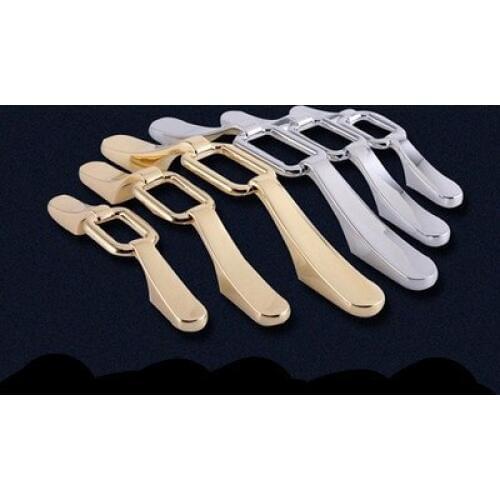 Modern Concise Design Style Gold and Silver Zinc Alloy Cabinet Knob Drawers Pulls/Shoe Cupboard Door Handle