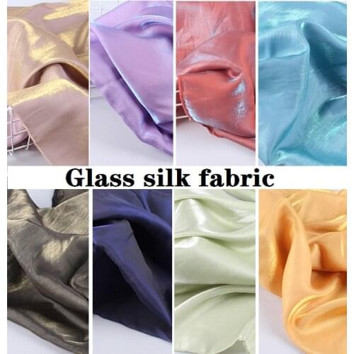 Super beautiful purple red, gold blue, glass silk, magic color, gold light cotton, flash fabric, net red and discolored fabric