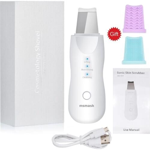 Ultrasonic Skin Scrubber Deep Face Cleaning Machine Peeling Shovel Facial Pore Cleaner Face Lift Machine Peeling Blackhead